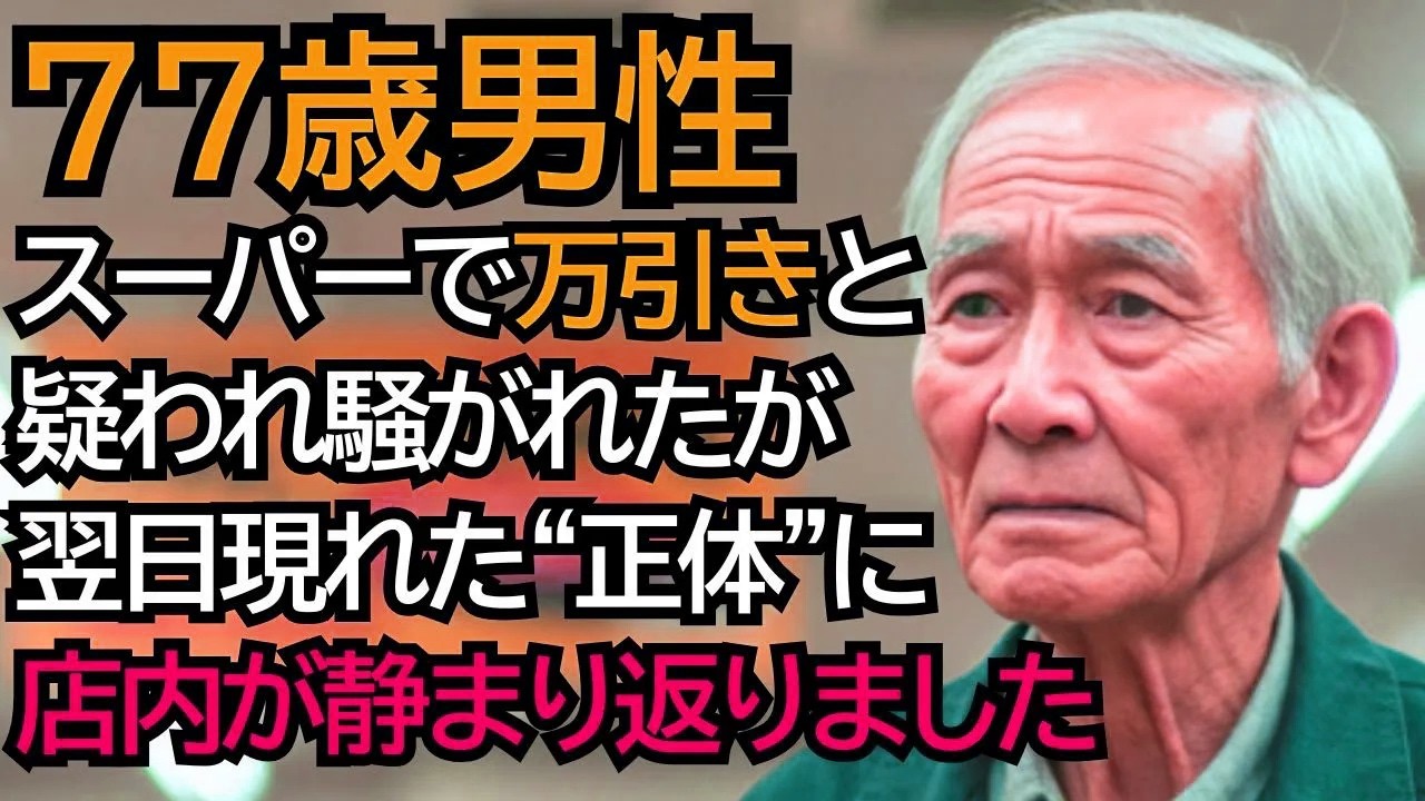 万引きしたおじいさんを助けたシングルマザーの店員。後日、スーパーに現れたおじいさんの正体が判明し、店内が静まり返りました