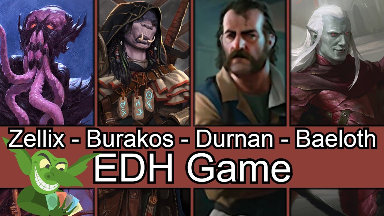 Playing with Precons! Zellix vs Burakos vs Durnan vs Baeloth EDH / CMDR game play