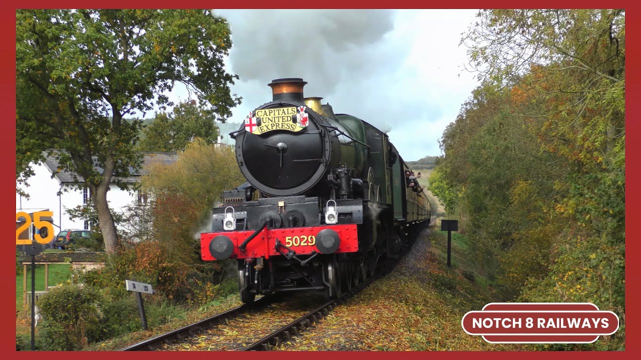 5029 Nunney Castle ROARS over the West Somerset banks | WSR Autumn Steam Weekend 2025