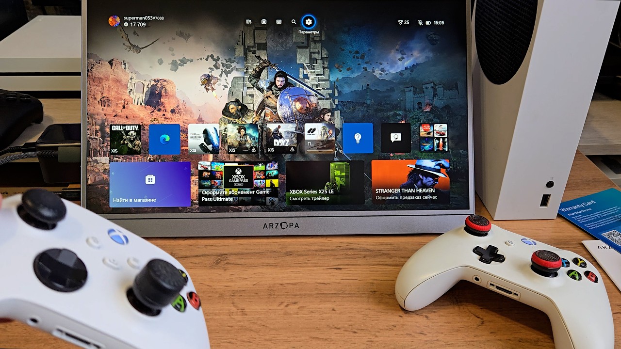 ПОРТАТИВНЫЙ 2K МОНИТОР ДЛЯ XBOX ARZOPA Z3FC