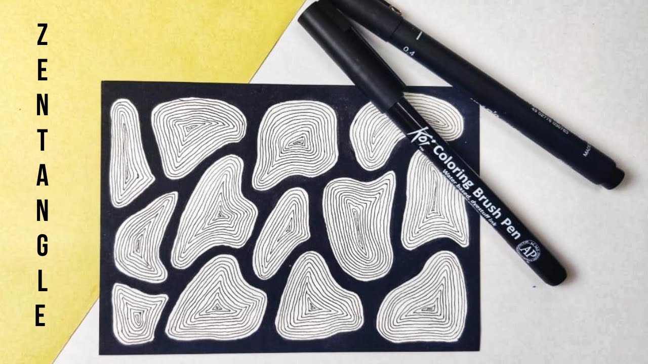 Zentangle art | Doodle patterns | Zen-doodle | Easy Zentangle pattern for beginners #Zentangle_art