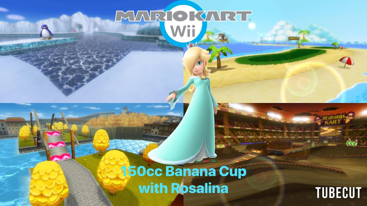 Mario Kart Wii 150cc Banana Cup with Rosalina