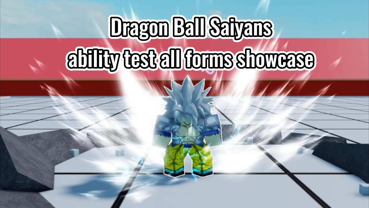 Roblox Dragon Ball Saiyan ability test all forms showcase (snrblx123yt)