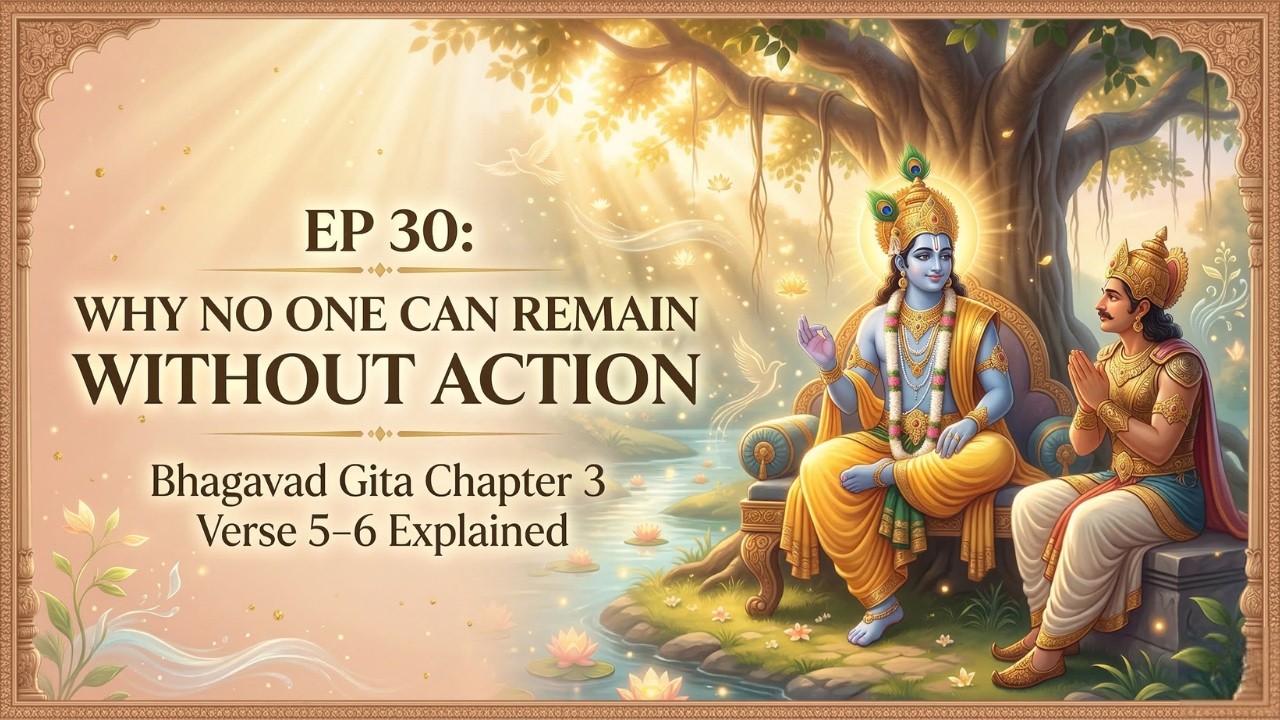 EP 30: Why No One Can Remain Without Action | Bhagavad Gita Chapter 3 Verse 5–6 Explained 📿