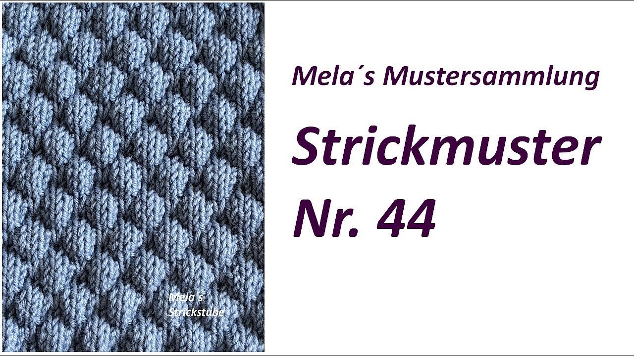 Strickmuster Nr. 44 - Muster in Reihen stricken / Bubblemuster