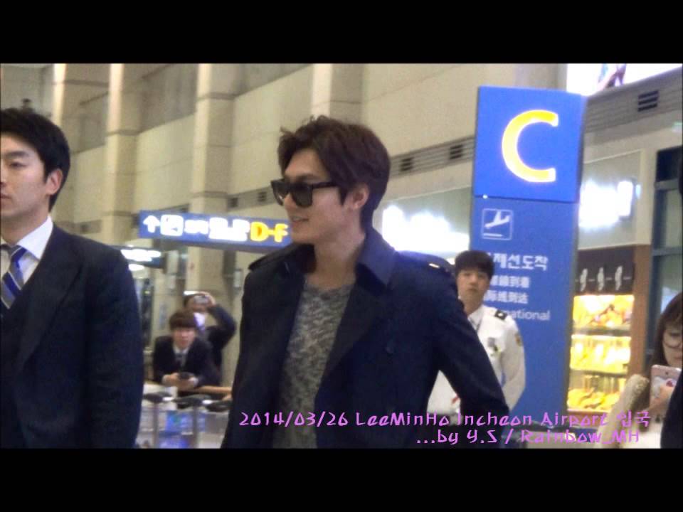 [직캠] 20140326 LeeMinHo  Incheon Airport 입국~~by Y.S / Rainbow_MH