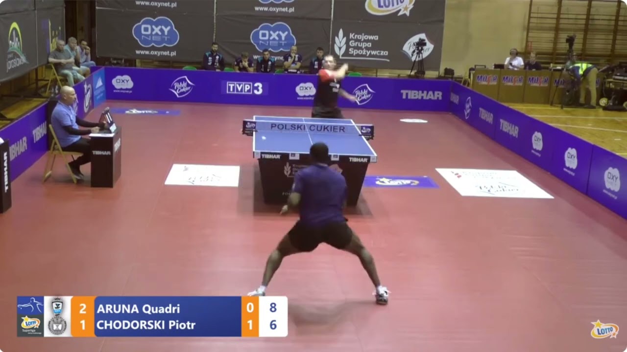 LOTTO Superliga 2023/2024  - Quadri Aruna v.s. Piotr Chodorski - wygrana Piotra