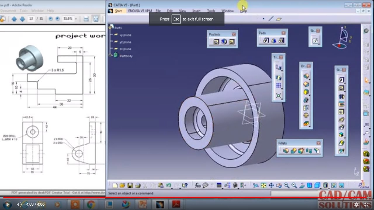 #CATIA V5 #SHAFT COMMAND #EXERCISE