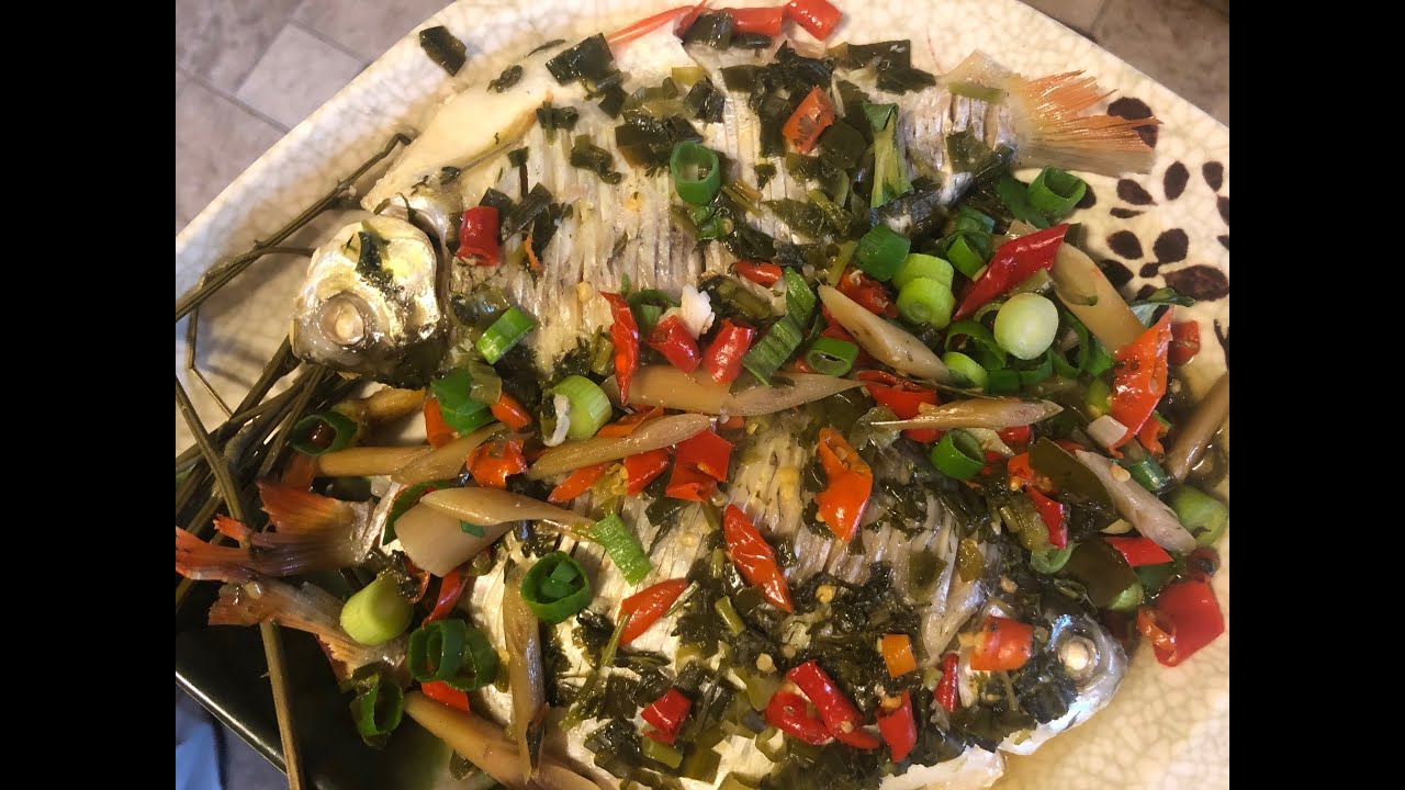 How to steam river barb fish,easy to eat ncu ntses iab noj