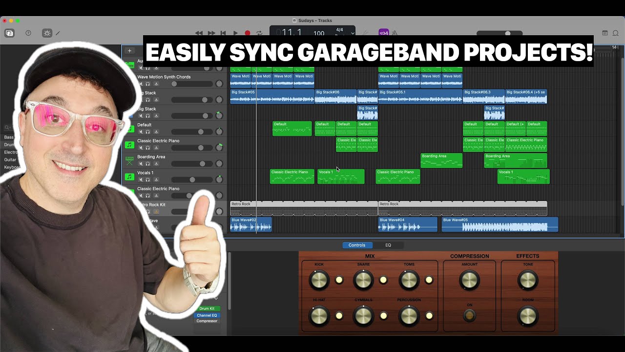 Как синхронизировать проекты GarageBand между Mac и iOS