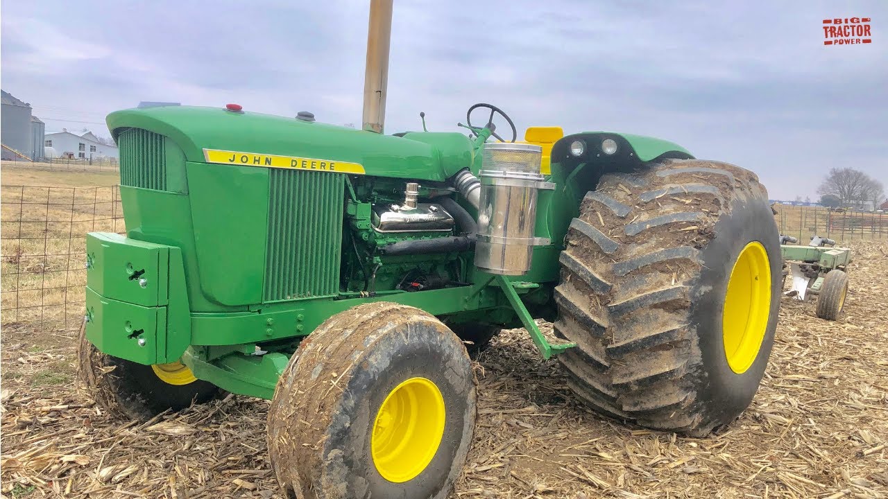 5020 Repower 8V71T Detroit Diesel Tractor Plowing