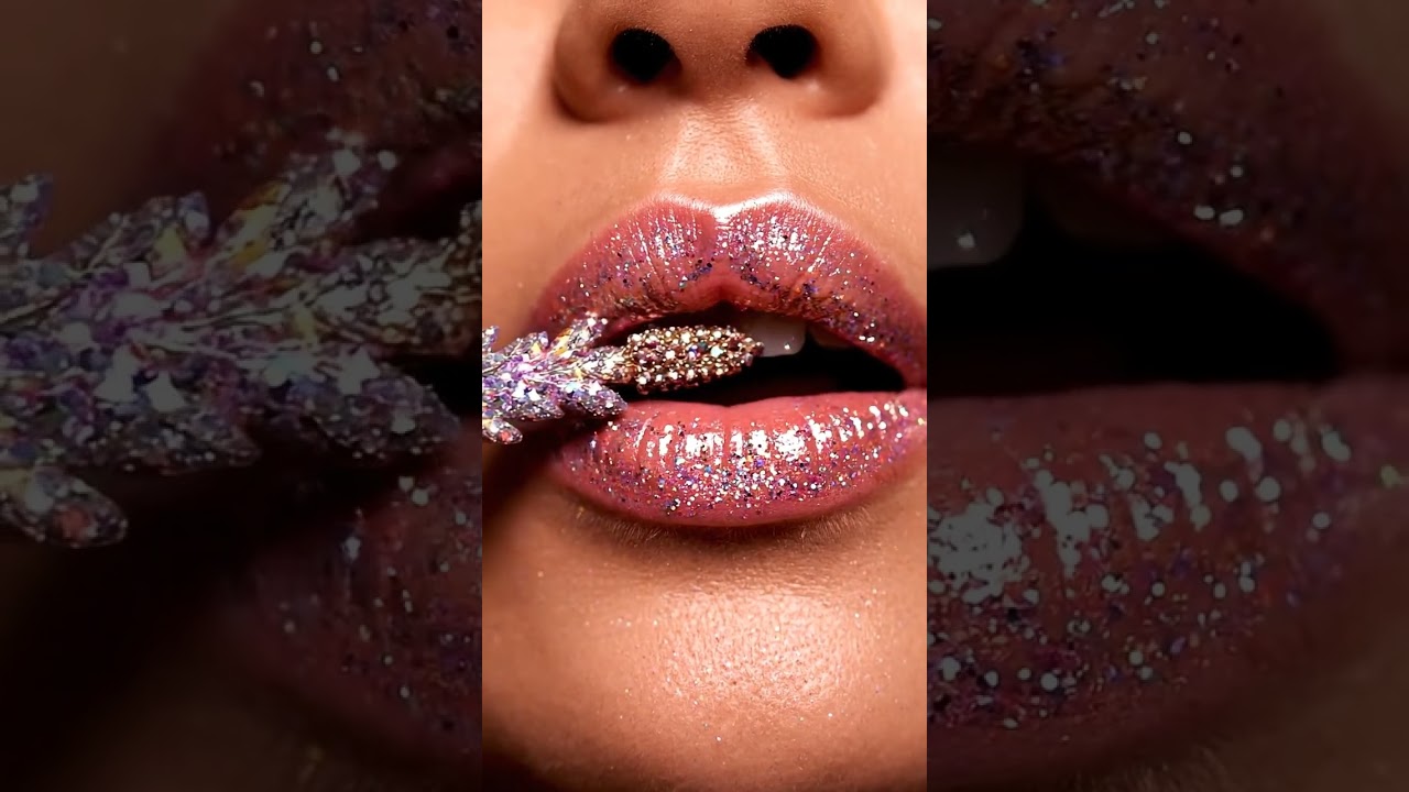 Closeup Feather Class-Ring Lipstick 💄💍 | Heavy Gem Lips, Sparkle Texture & Soft ASMR