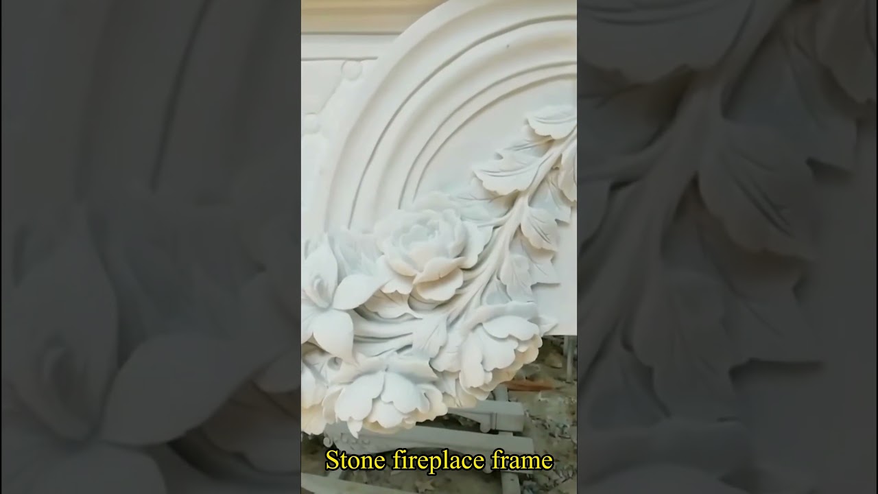 Marble fireplace mantel 
