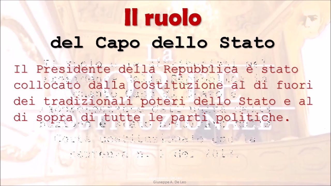 PRESIDENTE DELLA REPUBBLICA   Funzioni e attribuzioni