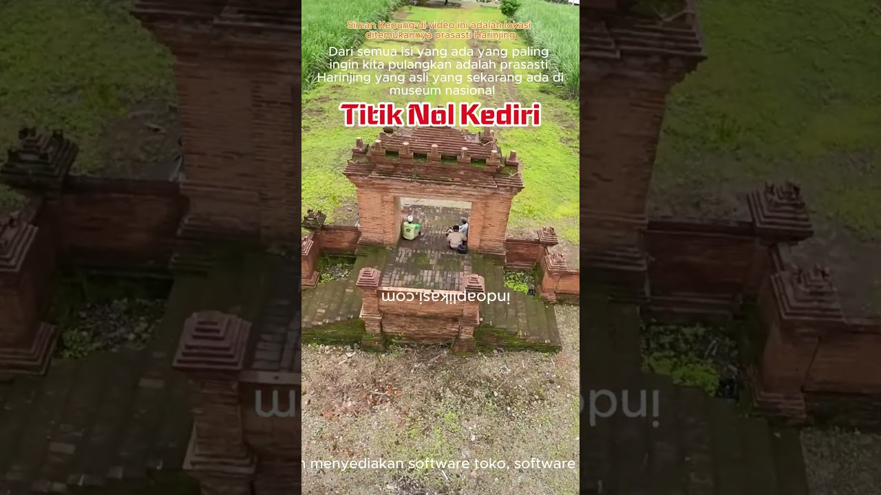 Titik Nol Kediri prasasti Harinjing yang asli yang sekarang ada di museum nasional asal Siman Kepung