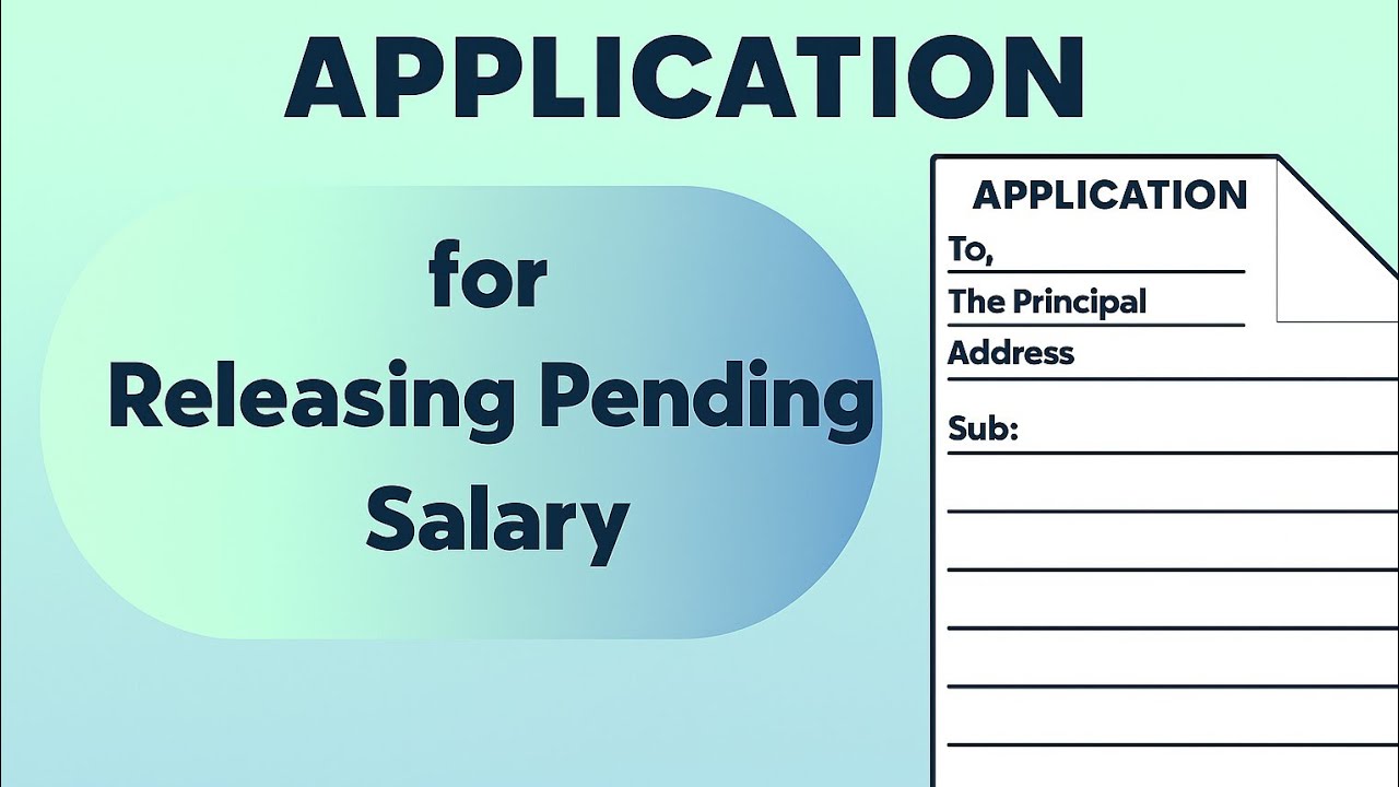 Application for releasing pending salary / application for disbursement of unpaid salary