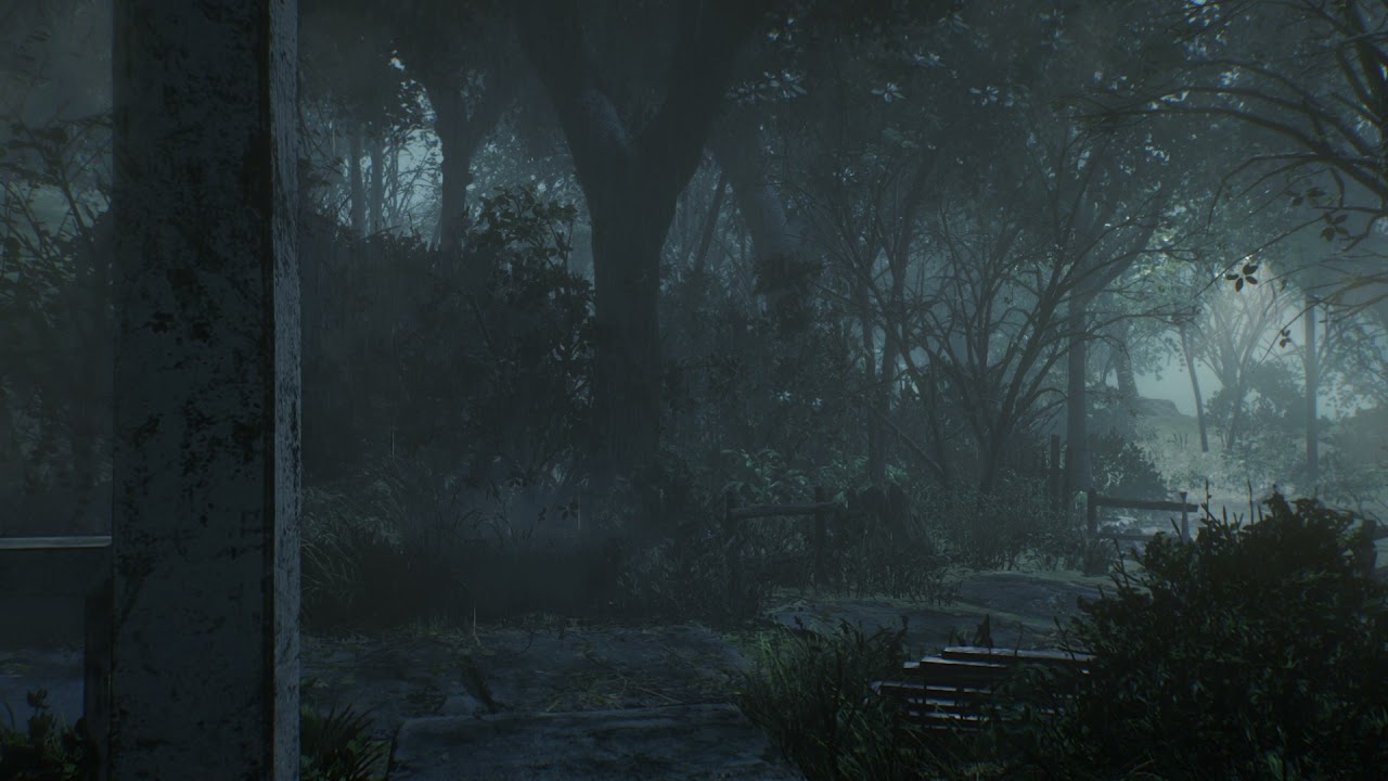 Ambience wave - The Evil Within 2 ( Rain on the Porch ) ASMR Relaxing Game Sound