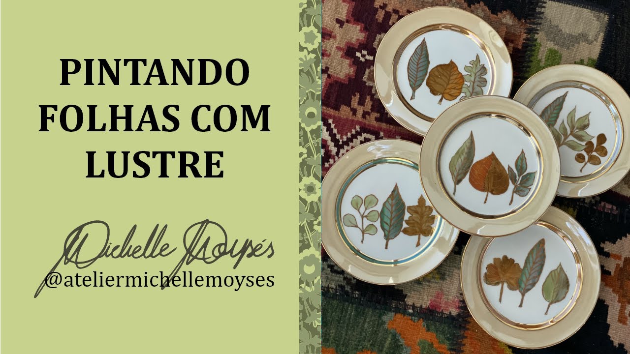 Pintando folhas com lustre