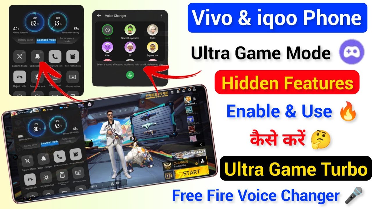 Vivo & iqoo Ultra Game Mode Voices Changer Hidden Features 😀| Enable Ultra Game Turbo in Vivo iqoo