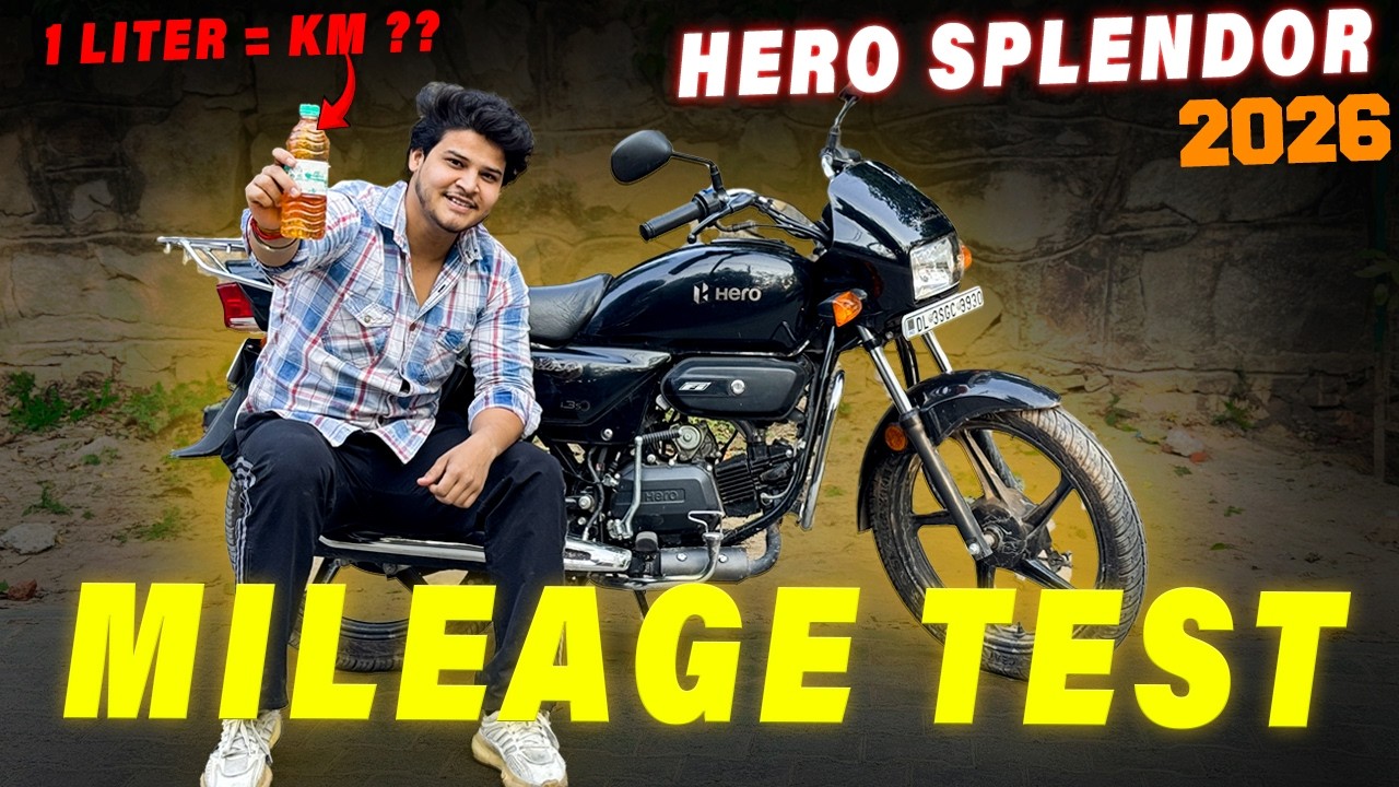 New Hero Splendor 2026 🔥 Mileage Test In 1 liter Shocking Result 🤯@THEMOTOMANUAL1
