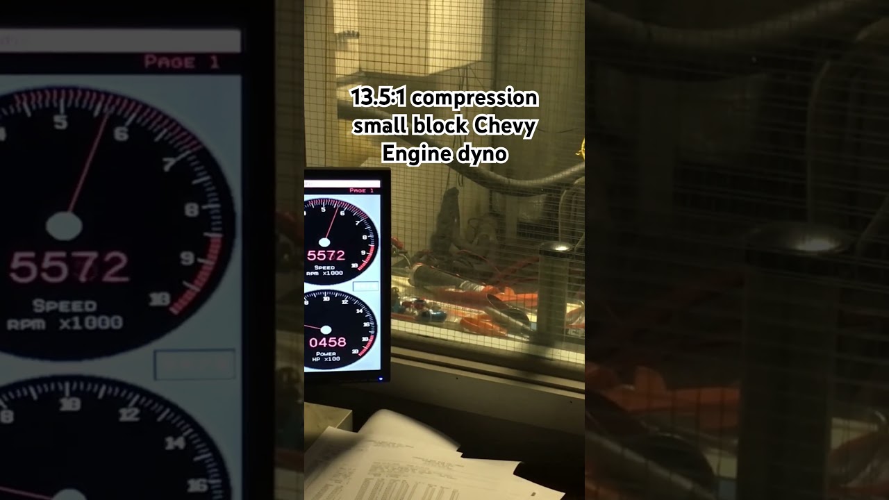 High compression small block Chevy engine dyno #dragracing #chevy #smallblockchevy #v8power