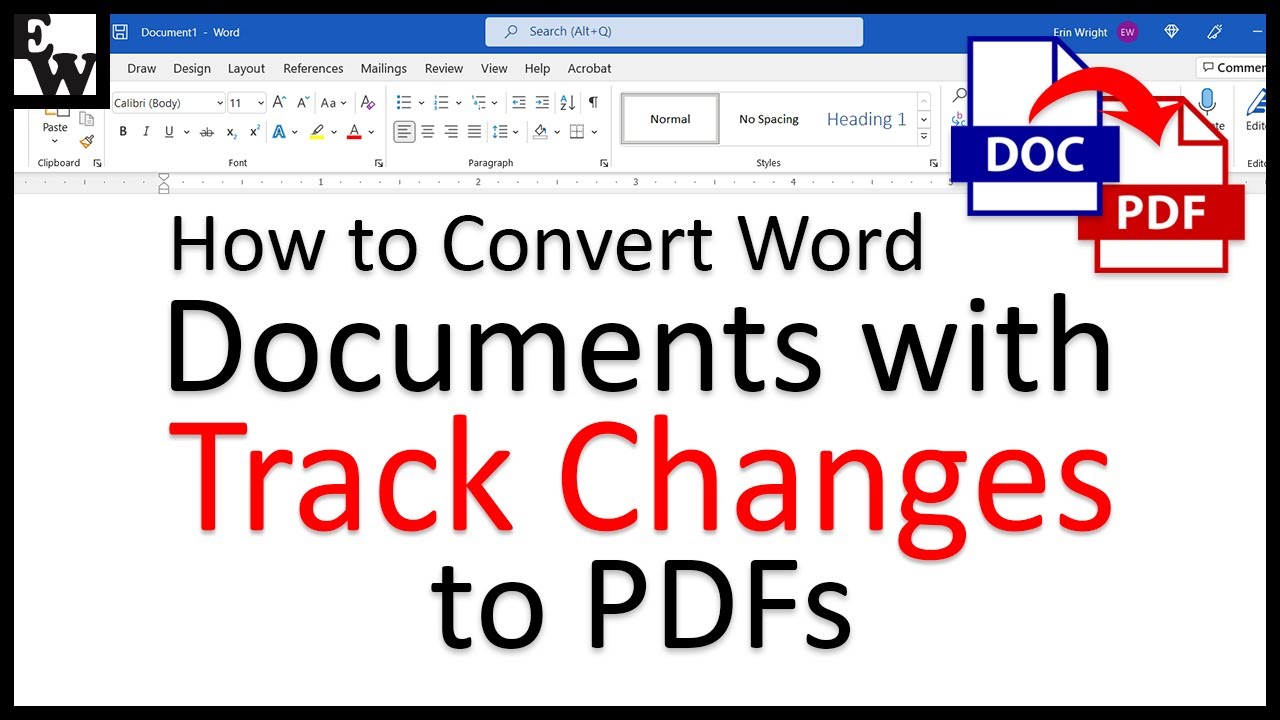 Как преобразовать документы Microsoft Word с функцией отслеживания изменений в PDF-файлы
