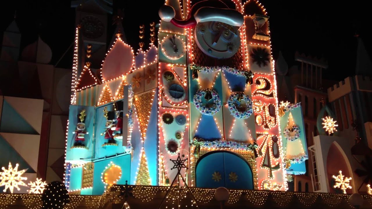 【夜】イッツアスモールワールドの仕掛け時計 2012クリスマス