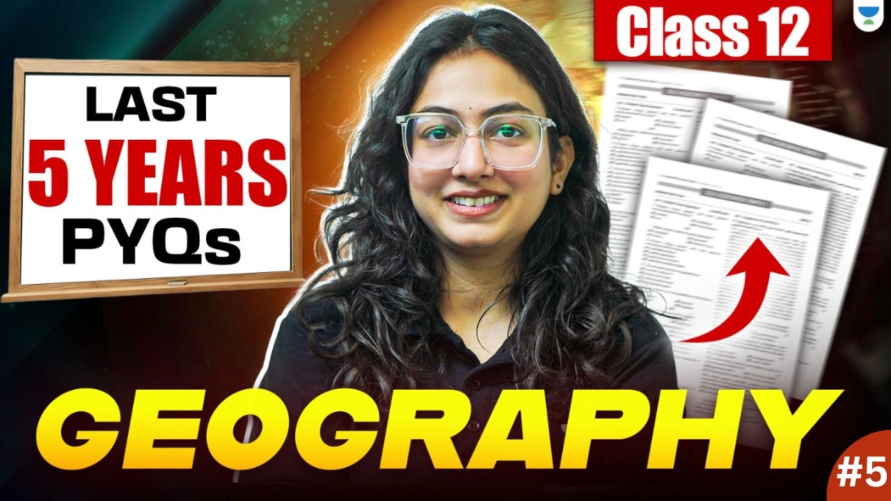class 12 Geography Last 5 Years PYQs | Boards 2026 | हर साल आने वाले Questions | By Supriya Ma'am