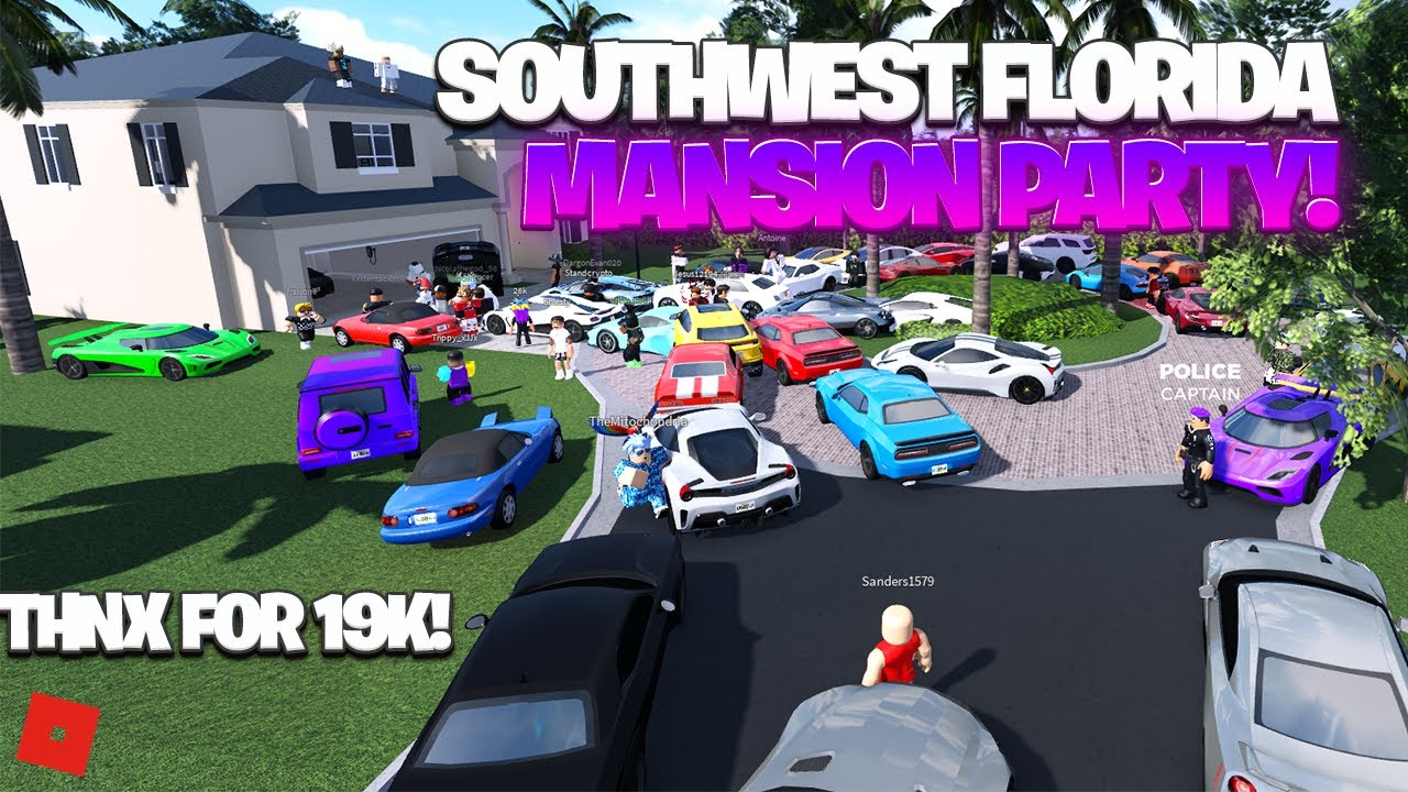 HUGE MANSION PARTY RP! | Roblox Southwest Florida