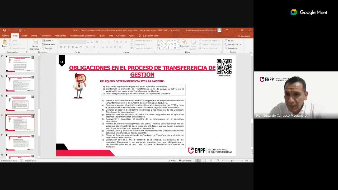 TRANSFERENCIA DE LA GESTIÓN ADMINISTRATIVA DE LOS GOBIERNOS REGIONALES Y MUNICIPALES - S1