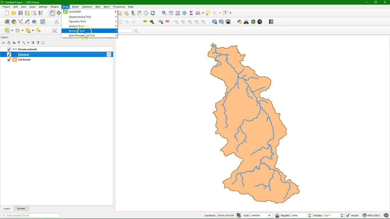 Calculate Drainage Density in QGIS