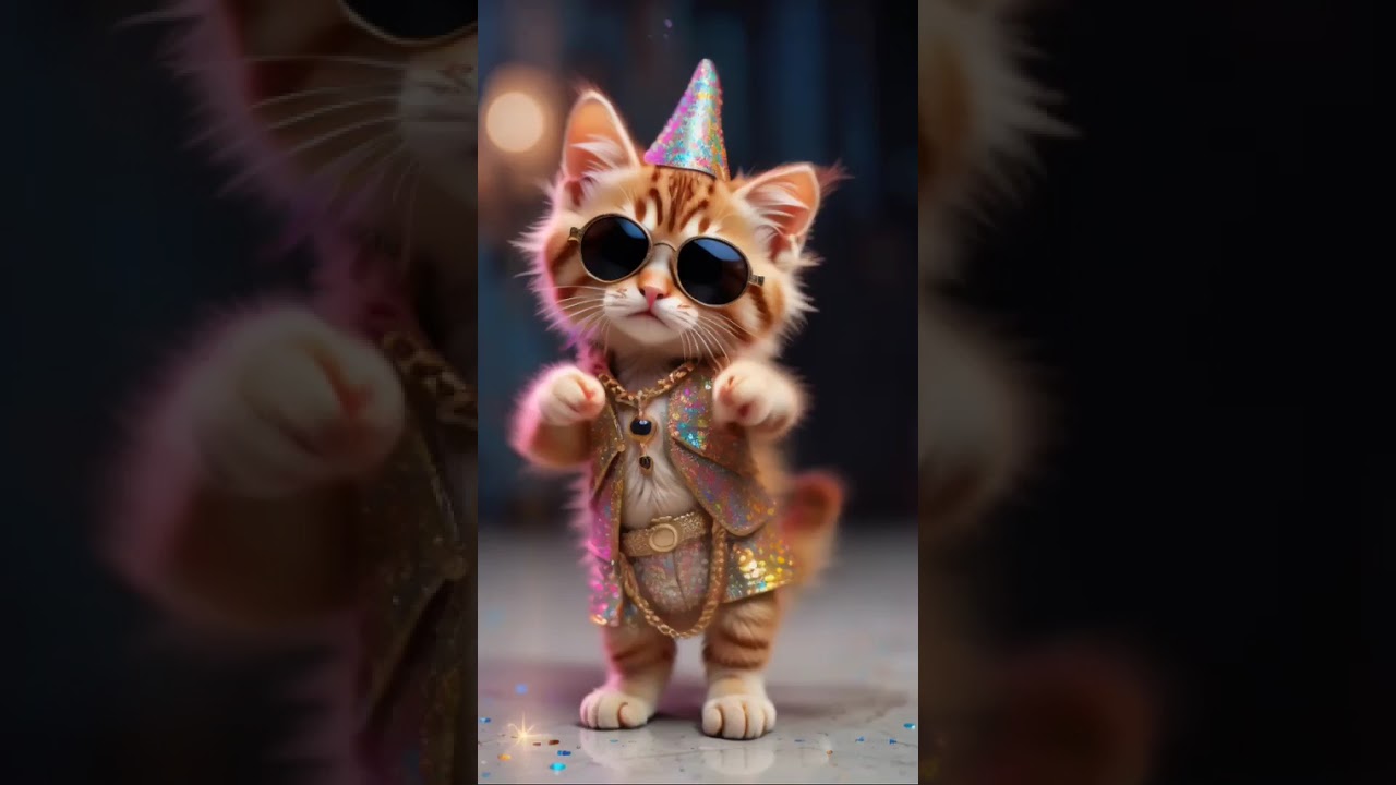 Disco Cat Dancing  😻🔥🎶