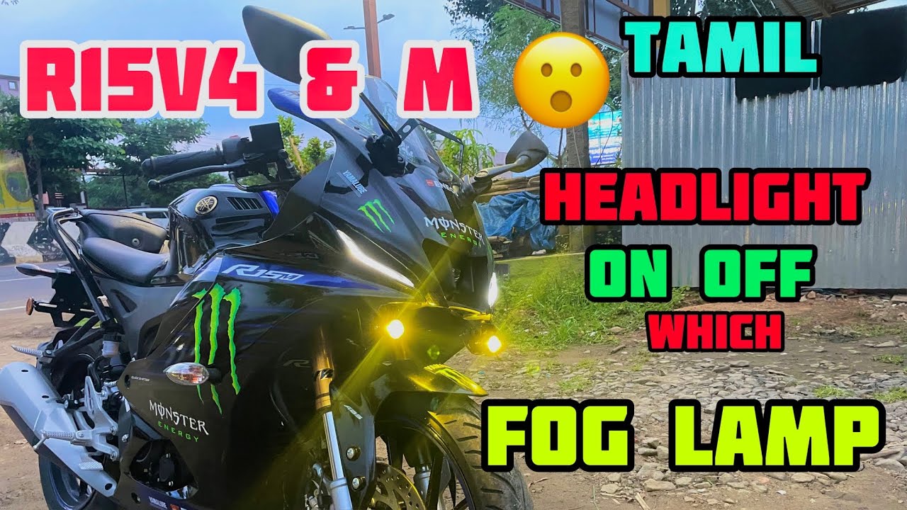 R15v4 & r15m Headlight on off switch Installingin tamil r15v4 Fog light Fixing tamil #yamaha #r15v4