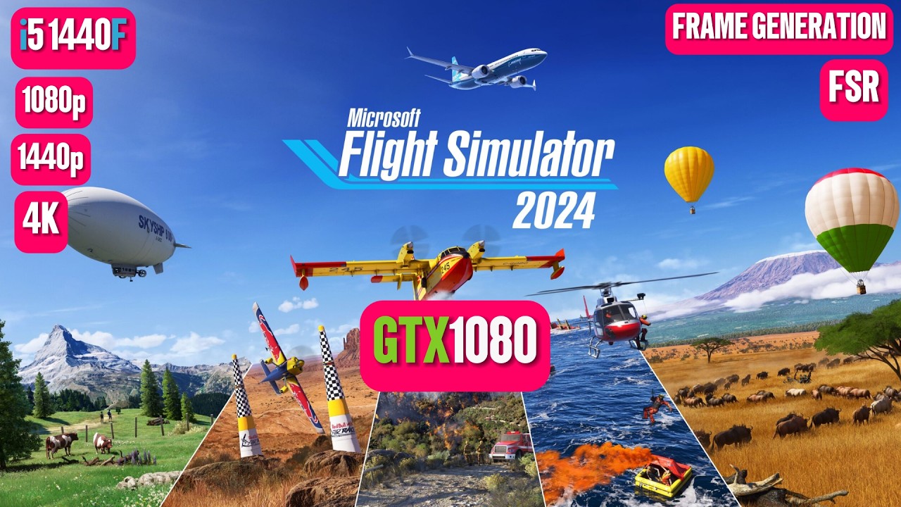 Microsoft Flight Simulator 2024 GTX 1080 | Flight Simulator 2024 GTX 1080 & i5 14400F Benchmark