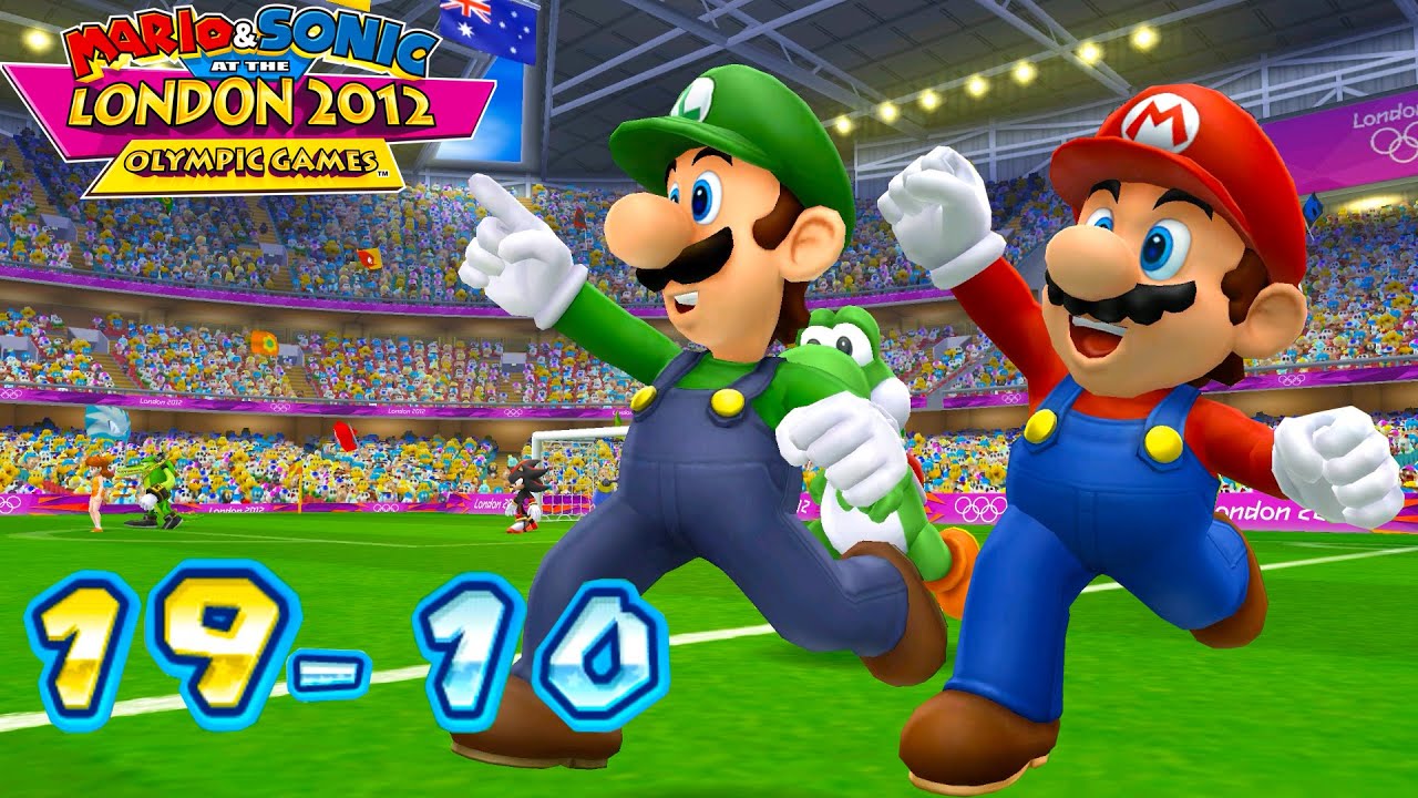 2 Player Football Team Luigi , Mario , Bowser , Yoshi vs Team Shadow , Daisy , Amy , Vector
