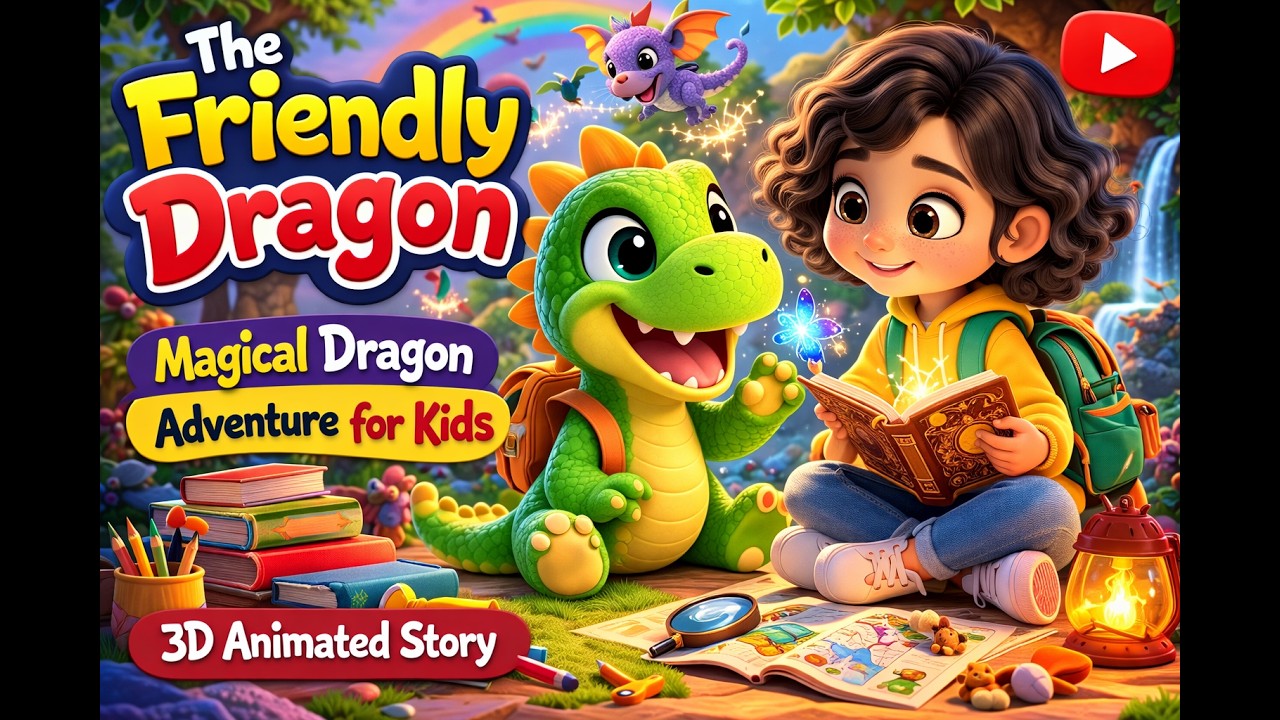 The Friendly Dragon 🐉 | Magical Dragon Adventure for Kids | 3D Animated Story