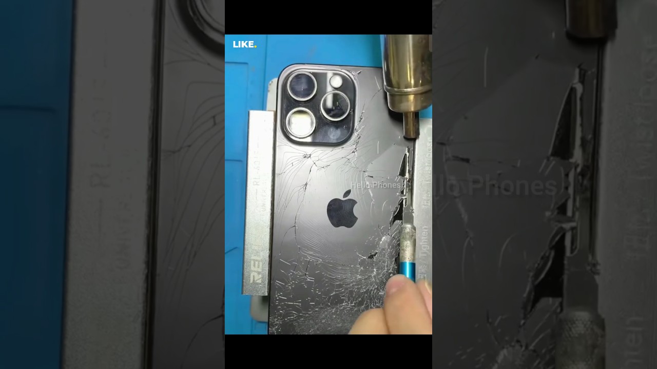 Замена стекла на задней панели iPhone 15 Pro Max | как заменить заднюю панель iPhone 15 Pro Max #iphone