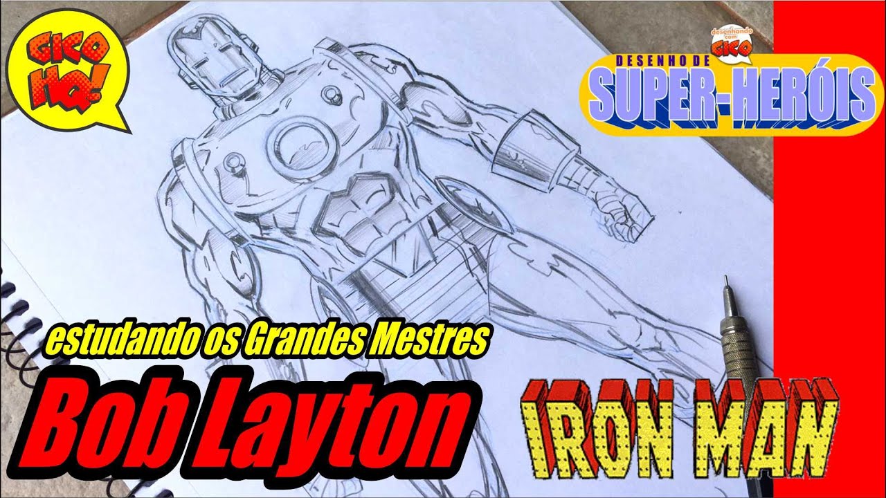 Curso DESENHO DE SUPER-HERÓIS: desenhando o Homem de Ferro (clássico)