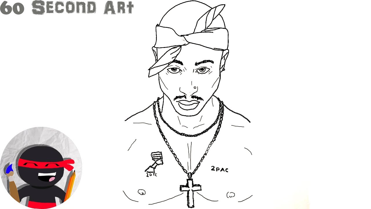 How To Draw Tupac | Easy, Step By Step Tutorials for Beginners