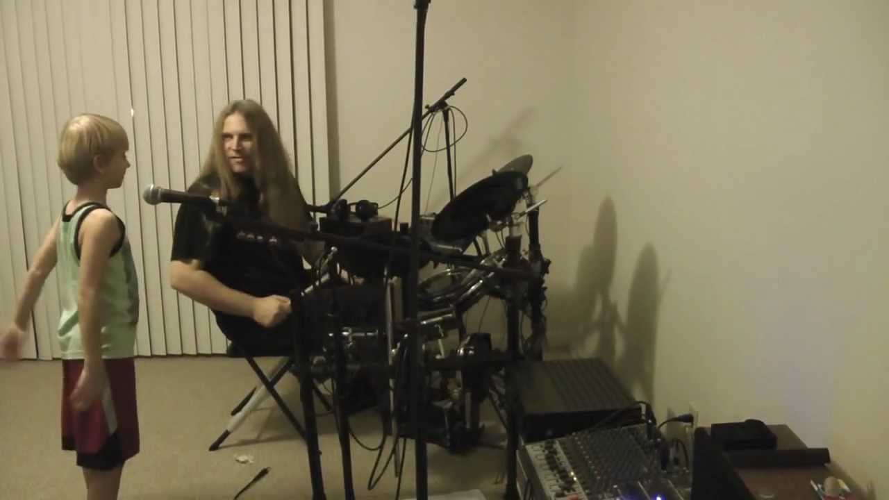 Lee Harrison (a death metal legend) jams with 8 & 11 yr. old kids :-)