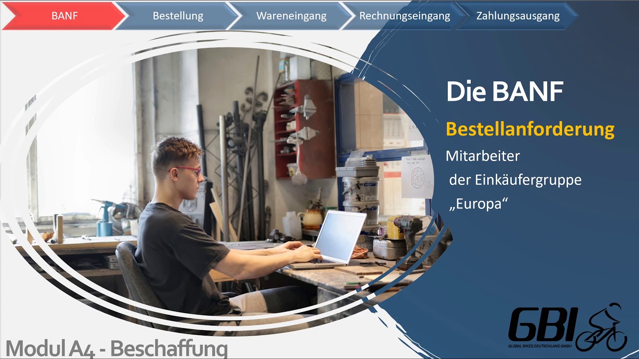 SAP4School - Modul A4 || Teil 1 - 1.1 Bestellanforderung BANF - ME51N im SAP ERP-System BANF Einkauf