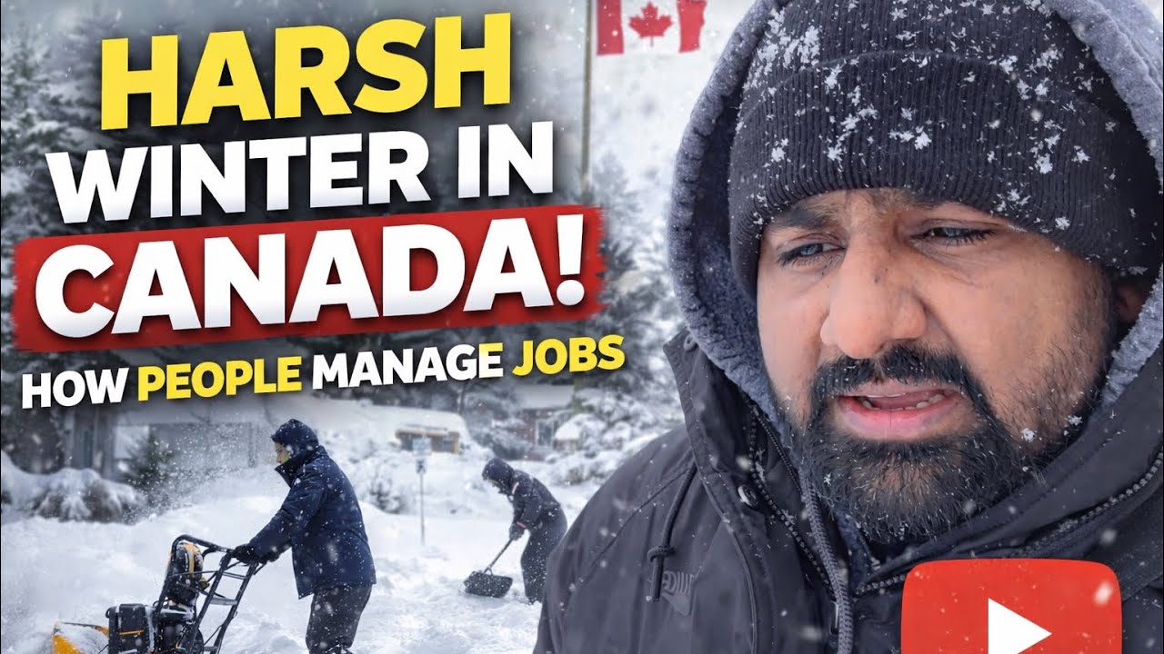 Snow gir rahi hai, kaam rukta nahi! ❄️🇨🇦 Real life of jobs in Canada’s harsh winter.
