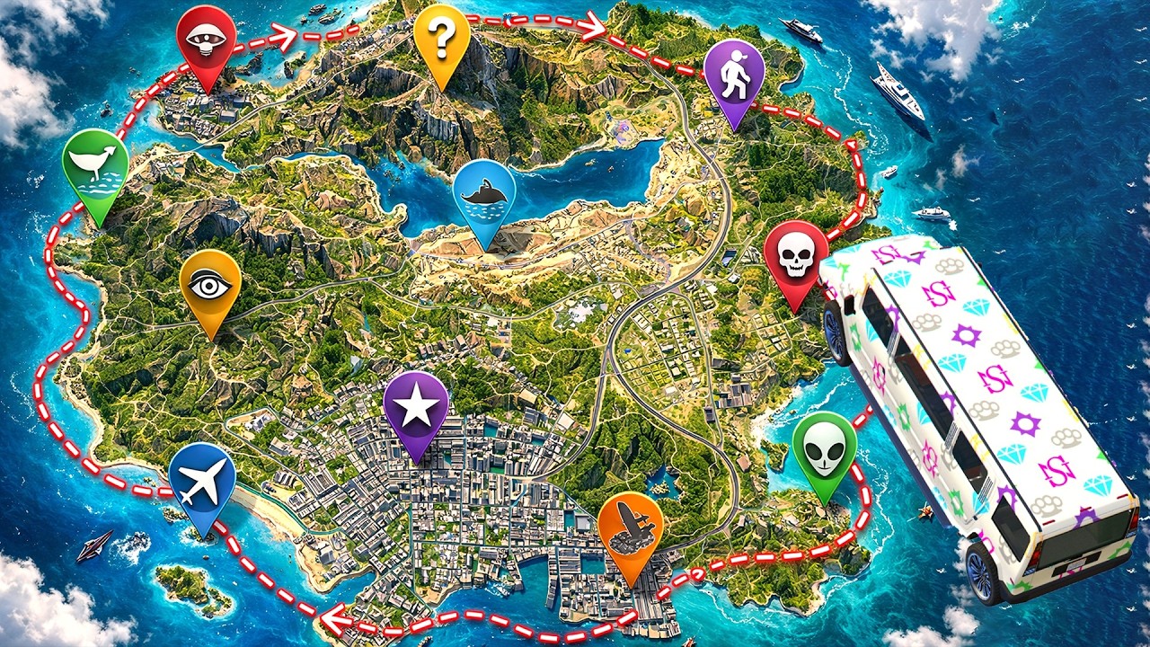 TOUR DE LA MAP EN PASSANT SUR CHAQUE SECRET DE GTA 5
