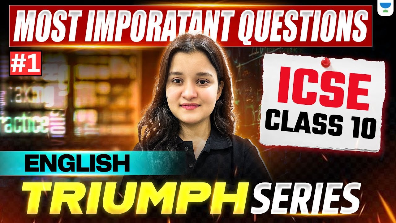 ICSE Class 10 2026 | English Literature | Most Important Questions | Saniya Ma&rsquo;am