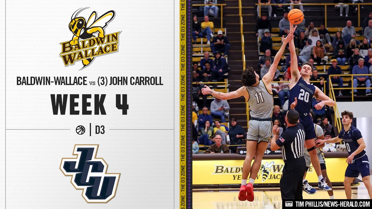 Baldwin-Wallace vs. #3 John Carroll Highlights | D3 Men's Basketball 2023