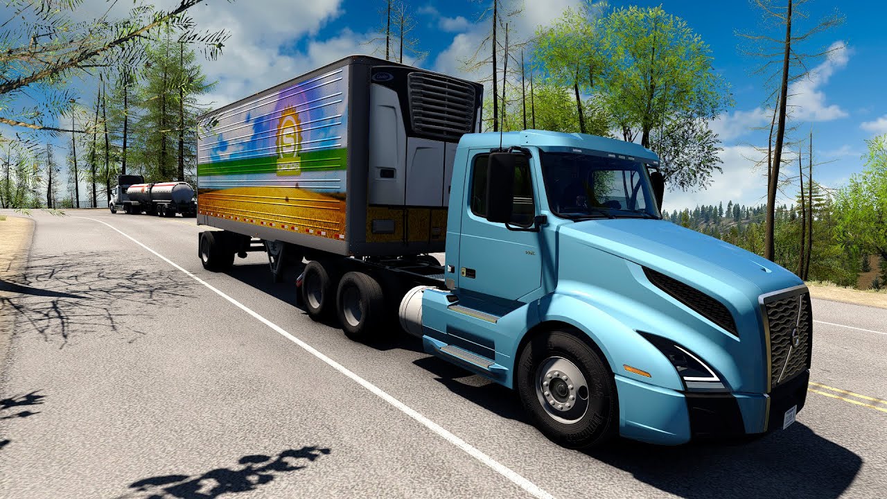 Peaceful California Coast-to-Valley Drive | ATS 1.56 | Nuts Cargo | Volvo VNL