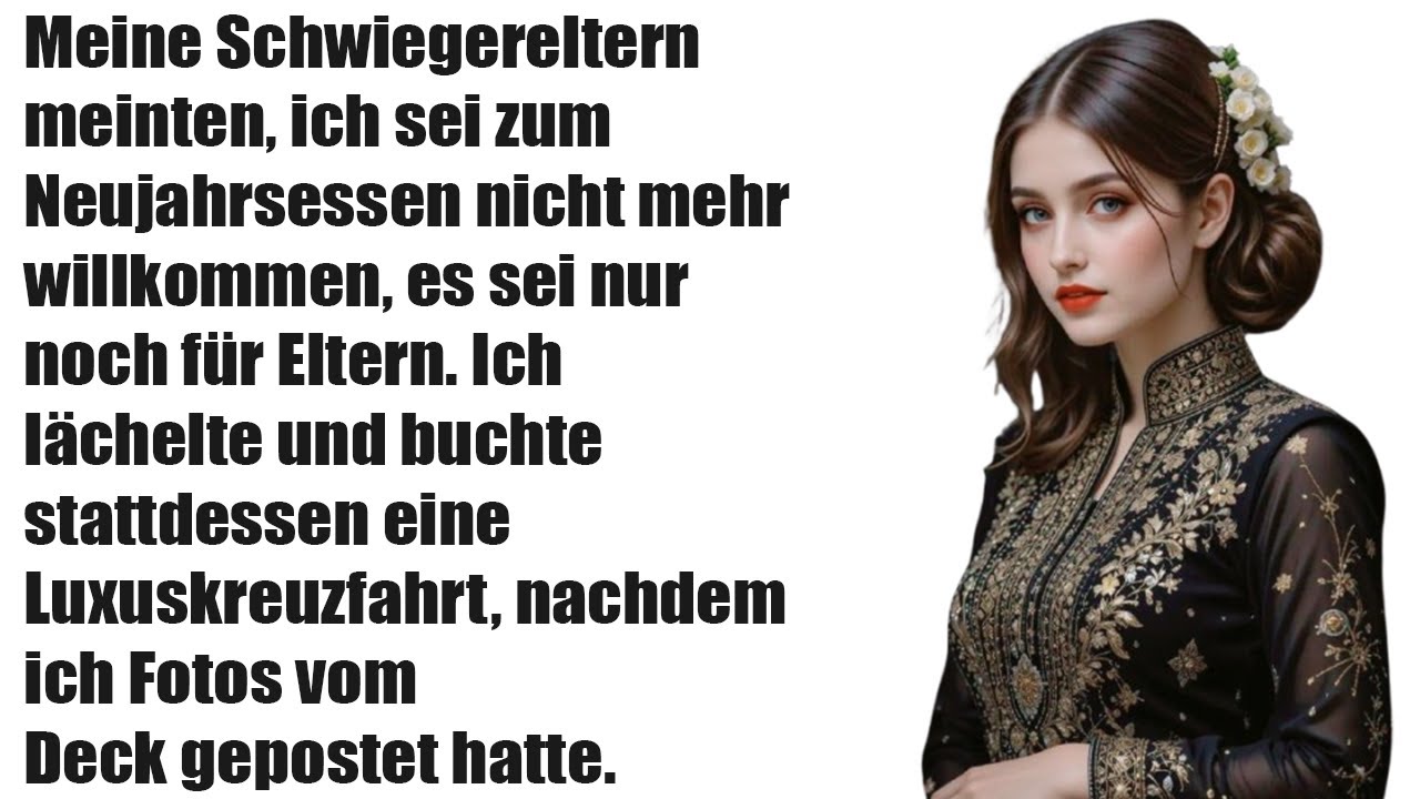 „Meine Schwiegereltern sagten: ‚Du bist beim Neujahrsessen nicht willkommen‘ – ich lächelte nur…“