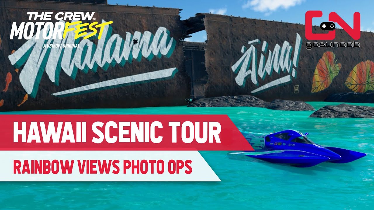 All Hawaii Scenic Tour Photo Ops Locations in Crew Motorfest - Rainbow Views