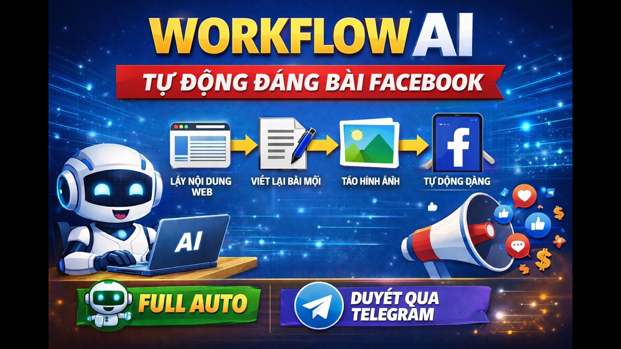 🔥 TỰ ĐỘNG CÀO BÀI VIẾT TỪ 1 TRANG WEB XÀO NẤU LẠI BẰNG AI VÀ TỰ ĐỘNG ĐĂNG FB