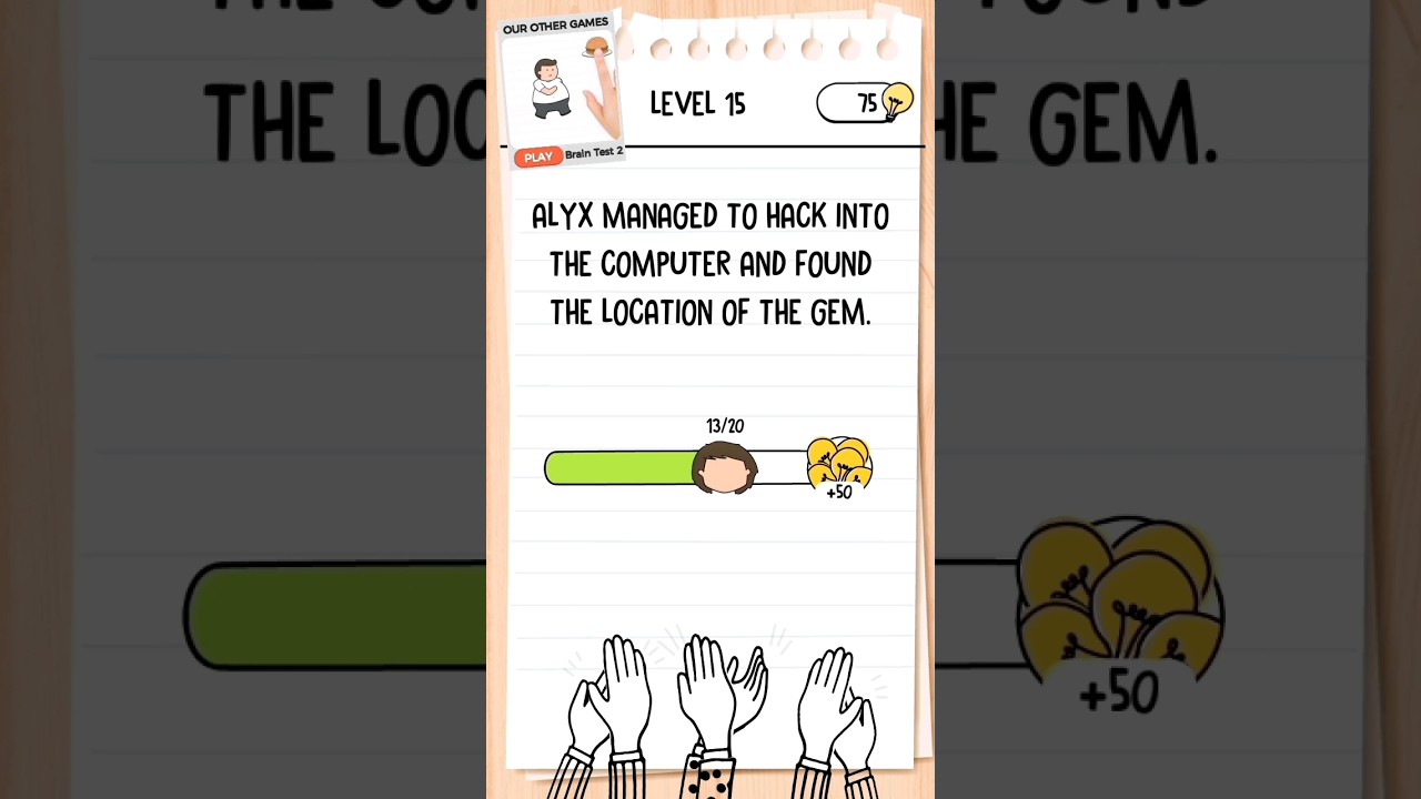 Brain Test (3) Level (15...) Solution Revealed!